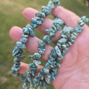 Vintage Turquoise Nugget Necklace 16"‎